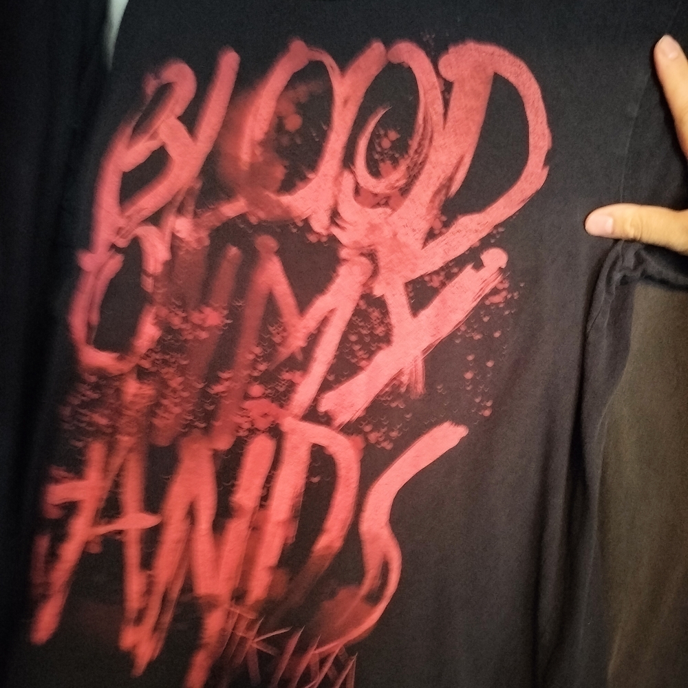 Black and Red Graphic T-Shirt